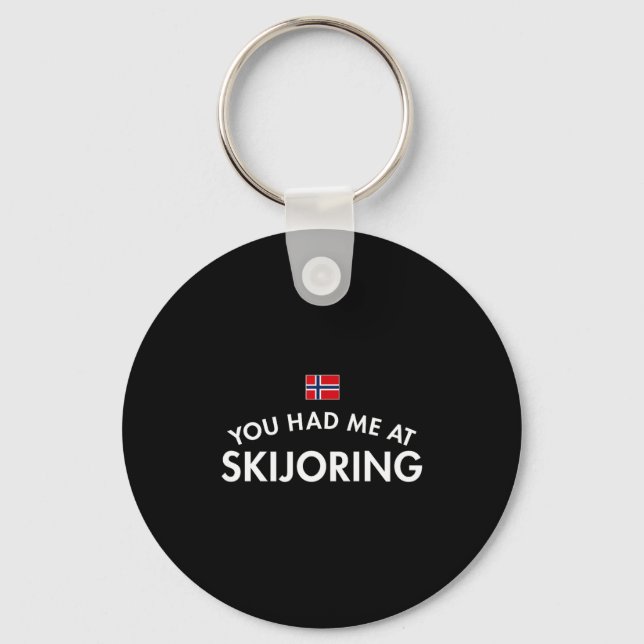 Porte-clés Tu m'as eu au skijoring  (Recto)