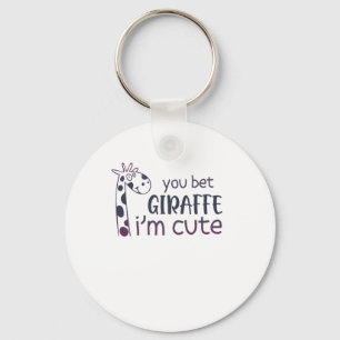 Porte-clés Tu paries Giraffe Je suis mignonne