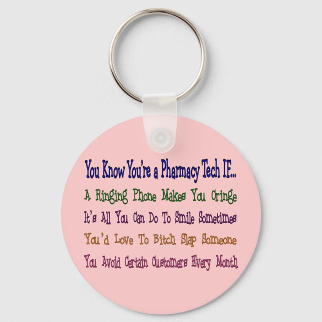 Porte-clés Tu sais que tu es une TECH PHARMACIE SI... (Recto)