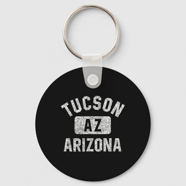 Porte-clés Tucson Az Arizona Gym Style Perdu Blanc Impression (Recto)