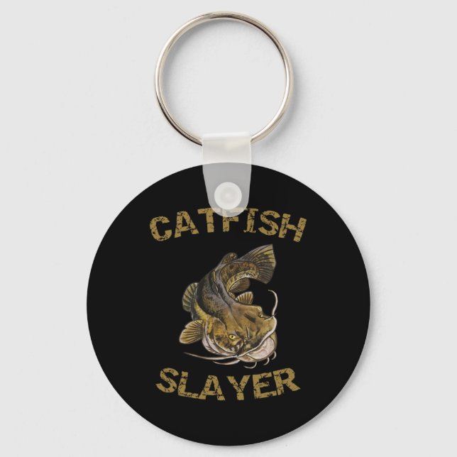 Porte-clés Tueur de poisson-chat pour pêcheur de poisson-chat (Recto)
