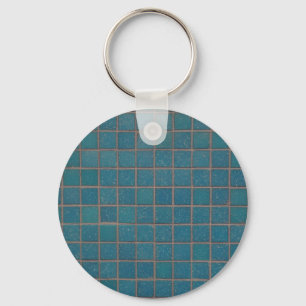 Porte-clés tuiles mouchetées bleues