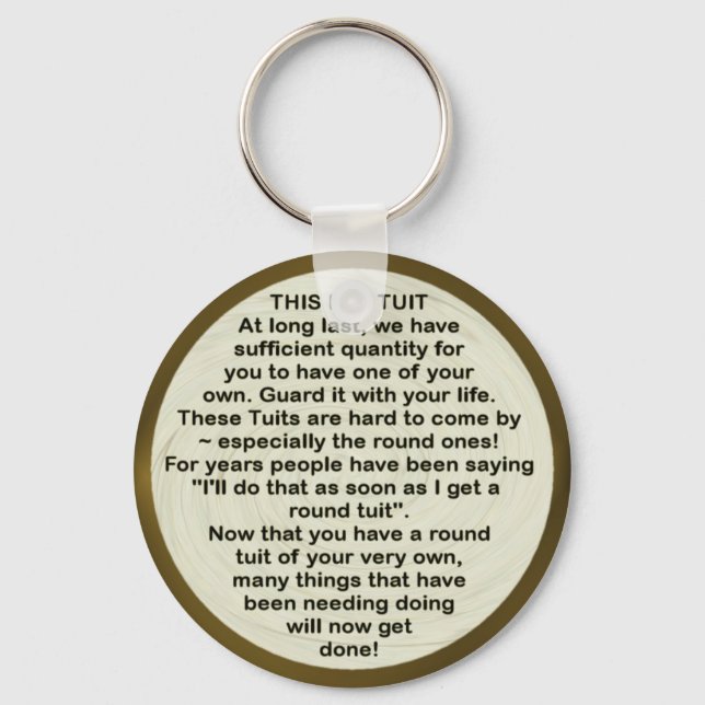 Porte-clés Tuit ronde ~ porte - clé (Recto)