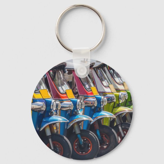 Porte-clés Tuk tuk dans une rangée (Recto)