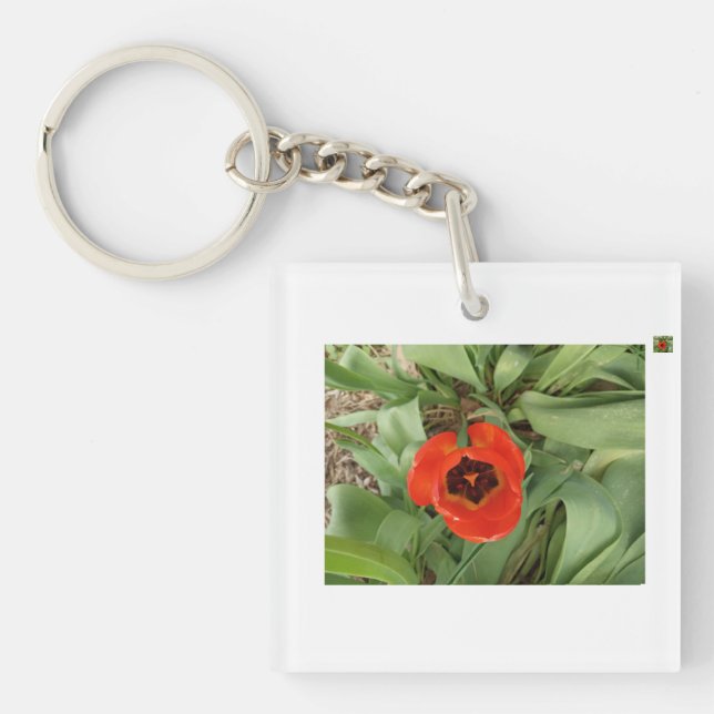 Porte-clés Tulipe Rouge (Devant)