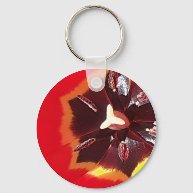 Porte-clés Tulipe rouge écarlate (Recto)