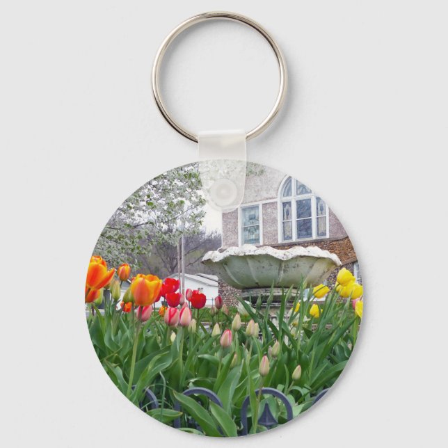 Porte-clés Tulipes de printemps (Recto)