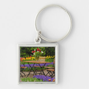 Porte-clés Tulipes de table dans le jardin, jardins de Keuken