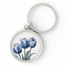 Tulipes en bleu de Delft 
