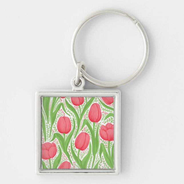 Porte-clés Tulips in red and green (Devant)