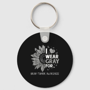 Porte-clés Tumeur cérébrale sensibilisation porter gris en ma