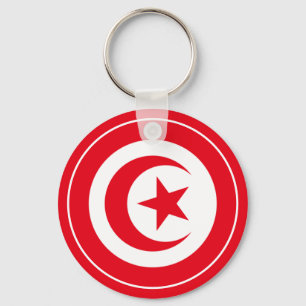 Porte-clés tunisia flag classic round sticker