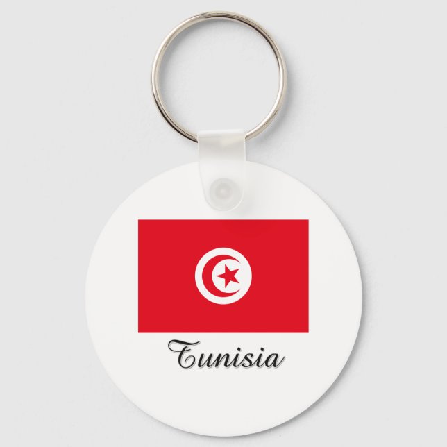 Porte-clés Tunisia Flag Design (Recto)