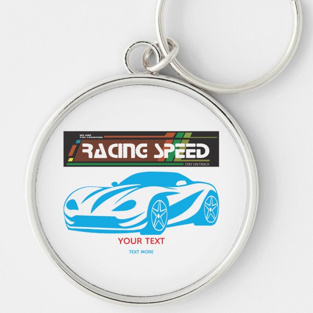 Porte-clés Turbo Racing Speed Car – Performance Auto Art (Devant)