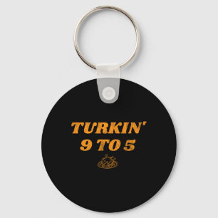 Porte-clés Turkin' 9 à 5 mignonnes automne femmes Thanksgivin