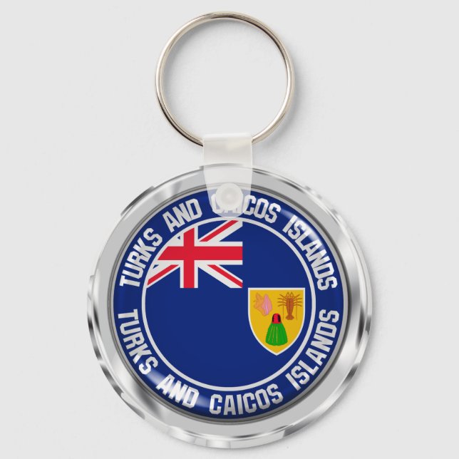 Porte-clés Turks and Caicos Islands Round Emblem (Recto)