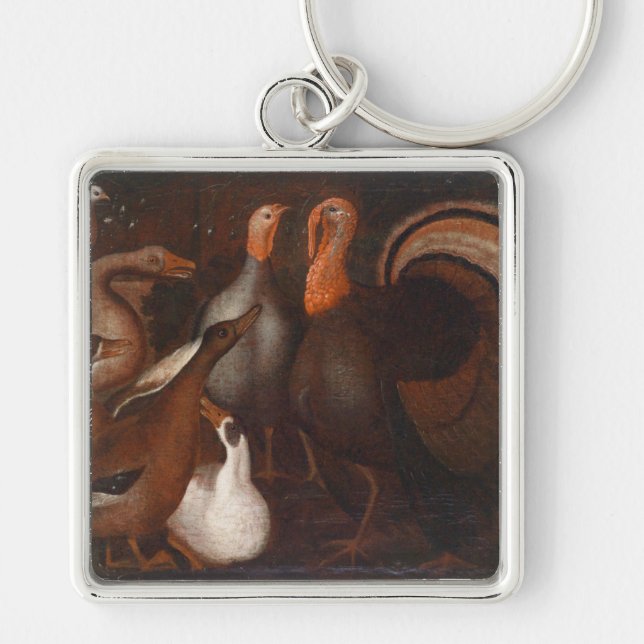 Porte-clés Turquie Canards Pigeon Thanksgiving porte - clé ca (Devant)