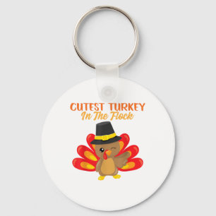 Porte-clés Turquie la plus mûre en Bon thanksgiving-jour garç
