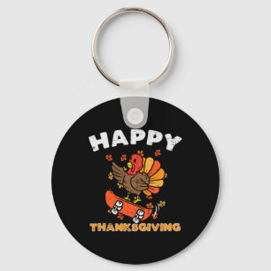 Porte-clés Turquie Skateboard Bon thanksgiving mignon Automne