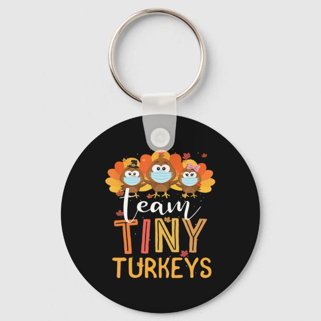 Porte-clés Turquie Thanksgiving Team Tiny Turkeys Nurkeys Fal (Recto)