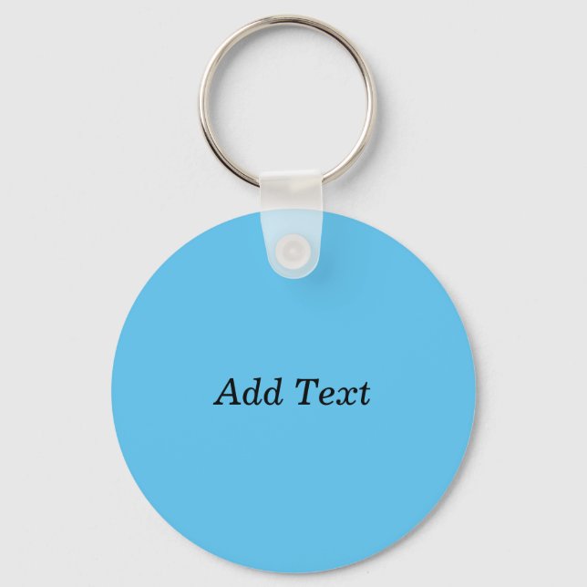 Porte-clés Turquoise Ajouter un Modèle personnalisé de texte (Recto)