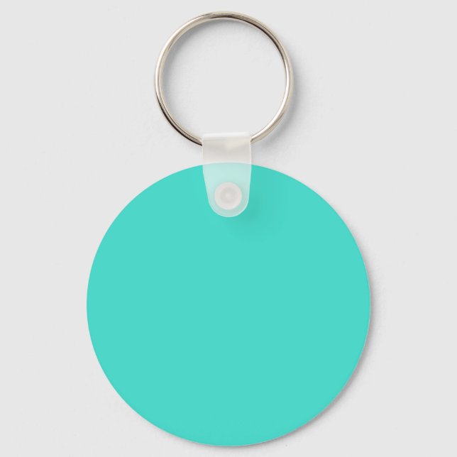 Porte-clés Turquoise Blue Green 40E0D0 - Option pour ajouter  (Recto)