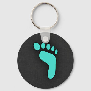 Porte-clés Turquoise, Blue-Green Footprint