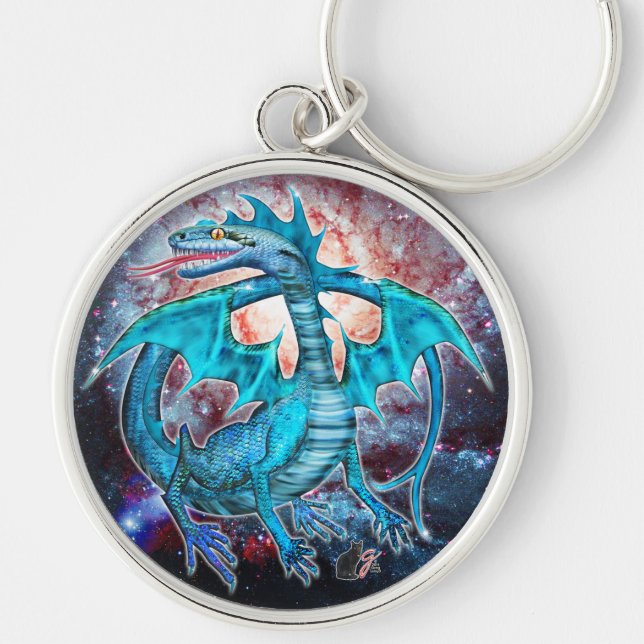 Porte-clés Turquoise Cosmic Dragon  (Devant)