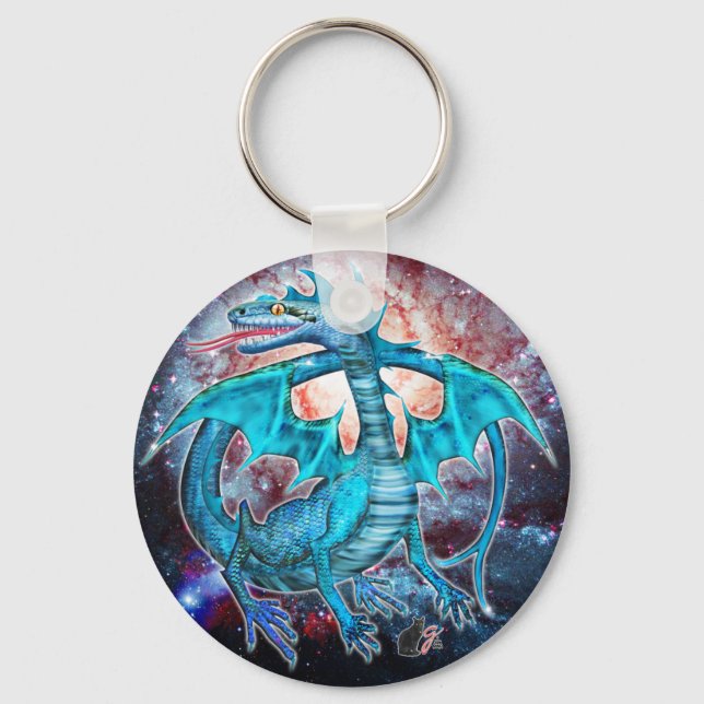 Porte-clés Turquoise Cosmic Dragon  Keychain (Recto)