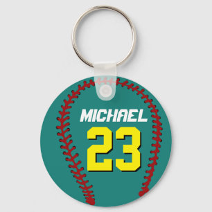 Porte-clés Turquoise Keychain de baseball pour les sportifs o