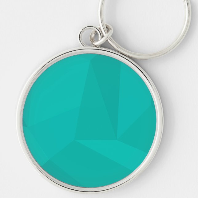 Porte-clés Turquoise, moderne, cool, art géométrique tendance (Devant)