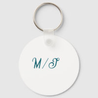 Turquoise monogramme nom de couple marié simple st