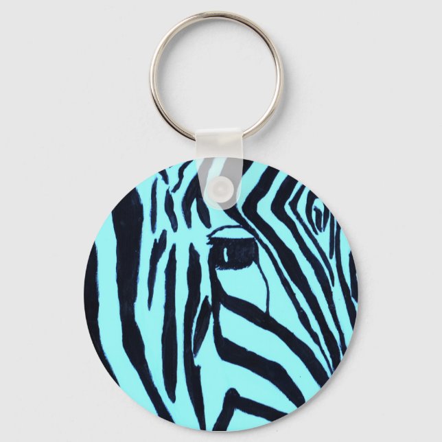 Porte-clés Turquoise Porte - clé Zebra (Recto)