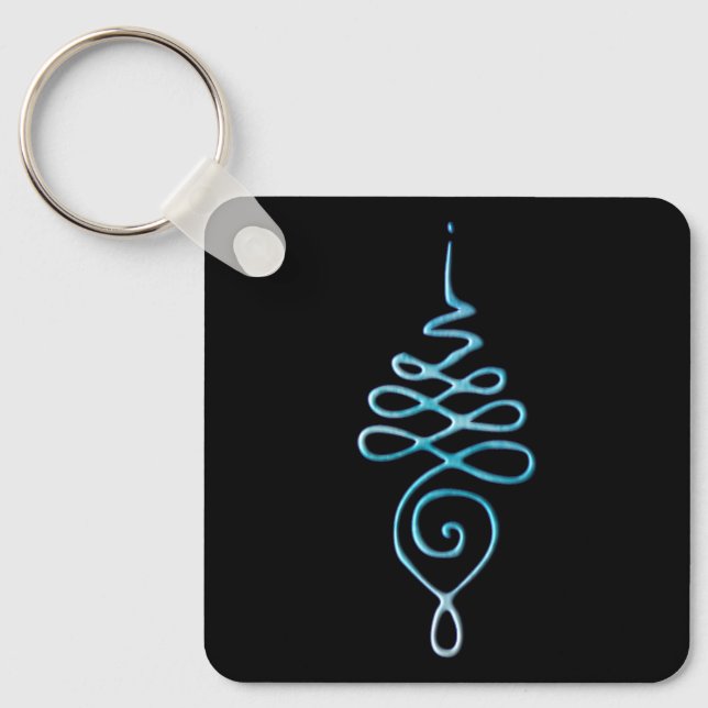 Porte-clés Turquoise Unalome (Recto)