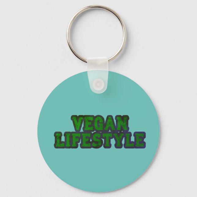 Porte-clés Turquoise Vegan Lifestyle Porte - clé (Recto)
