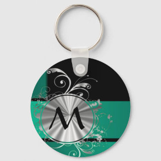 Porte-clés Turquoise vert et noir