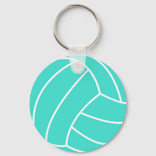 Porte-clés Turquoise ; Volleyball Vert Bleu