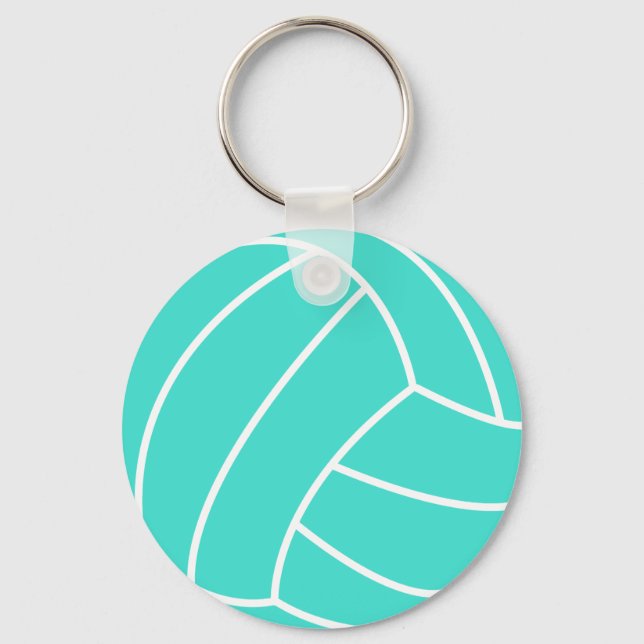 Porte-clés Turquoise ; Volleyball Vert Bleu (Recto)