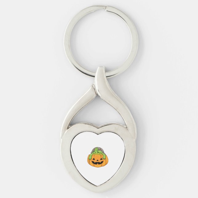 Porte-clés Turtle Halloween Citrouille T-Shirt Classique_1 (Devant)