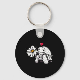 Porte-clés Turtle Love Flower Daisy Nature Fleur sauvage Anim