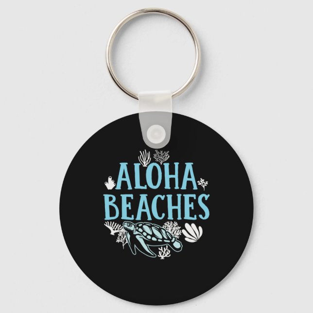 Porte-clés Turtle Lover | Plages Aloha (Recto)