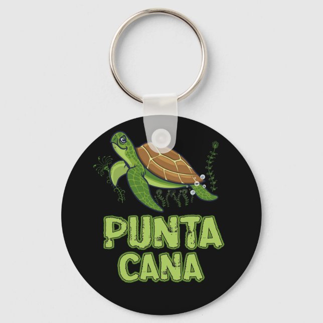 Porte-clés Turtle Punta Cana République Dominicaine Souvenir (Recto)