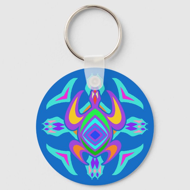 Porte-clés Turtle Symmetry Pattern Keychain (Recto)