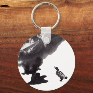 Porte-clés Tuschekunst chinois avec motif canard