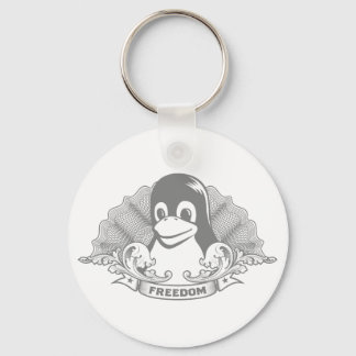 Porte-clés Tux Penguin - (Linux, Open Source, Copyleft, FSF)