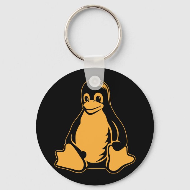 Porte-clés Tux Penguin - (Linux, Open Source, Copyleft, FSF) (Recto)