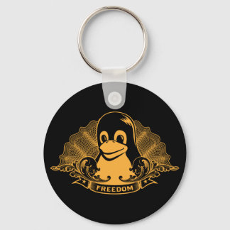 Porte-clés Tux Penguin - (Linux, Open Source, Copyleft, FSF)