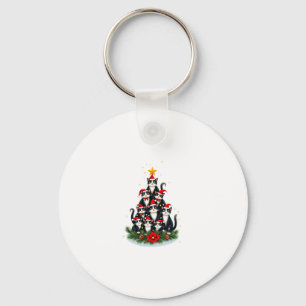 Porte-clés Tuxedo Chat Arbre de Noël Tuxedo Chat Lights Xmas