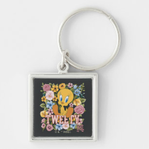 Porte-clés TWEETY™ Broderie Florale Graphique