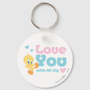 Porte-clés Tweety "Love You With All My Heart"